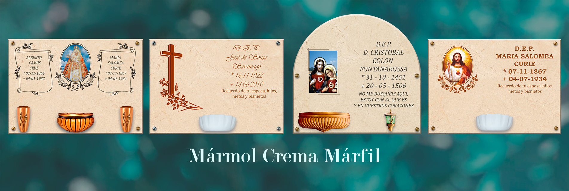 Lapidas marmol crema marfil